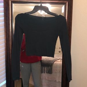 Forever 21 long sleeve teal shirt
